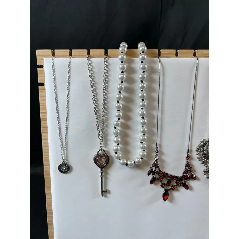 lot of 7 beautiful tinkerbell charm pendant with chain necklace assorted jewelry